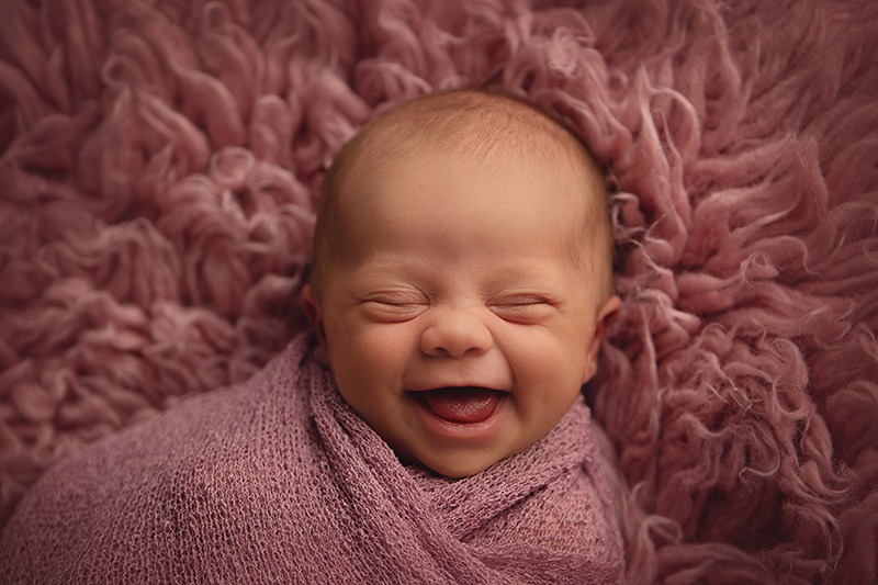 Newborn Baby at Photo Shoot in Cornwall