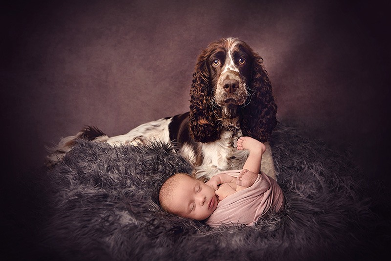 Newborn Baby at Photo Shoot in Cornwall