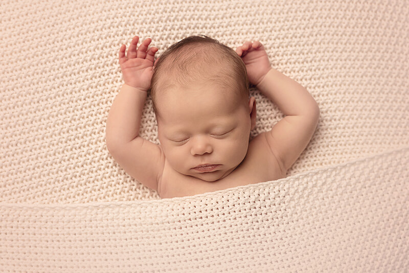 Newborn Baby at a Photo Shoot